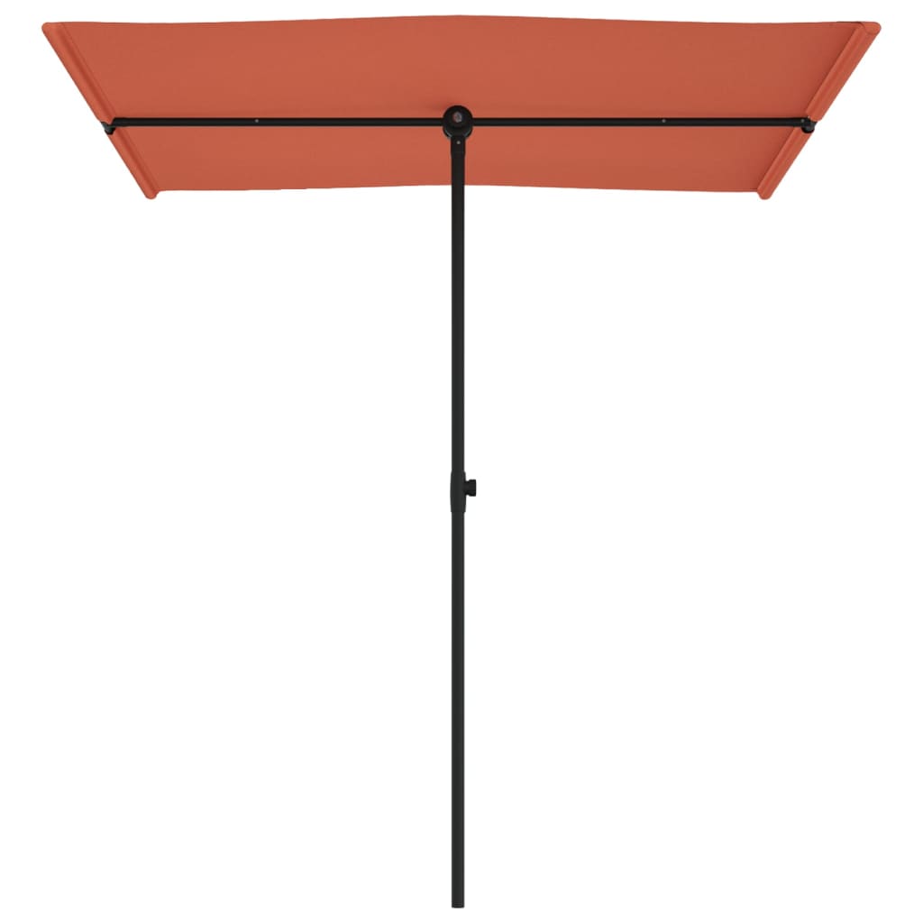 Garden Parasol with Aluminum Pole 70.9x43.3 Terracotta