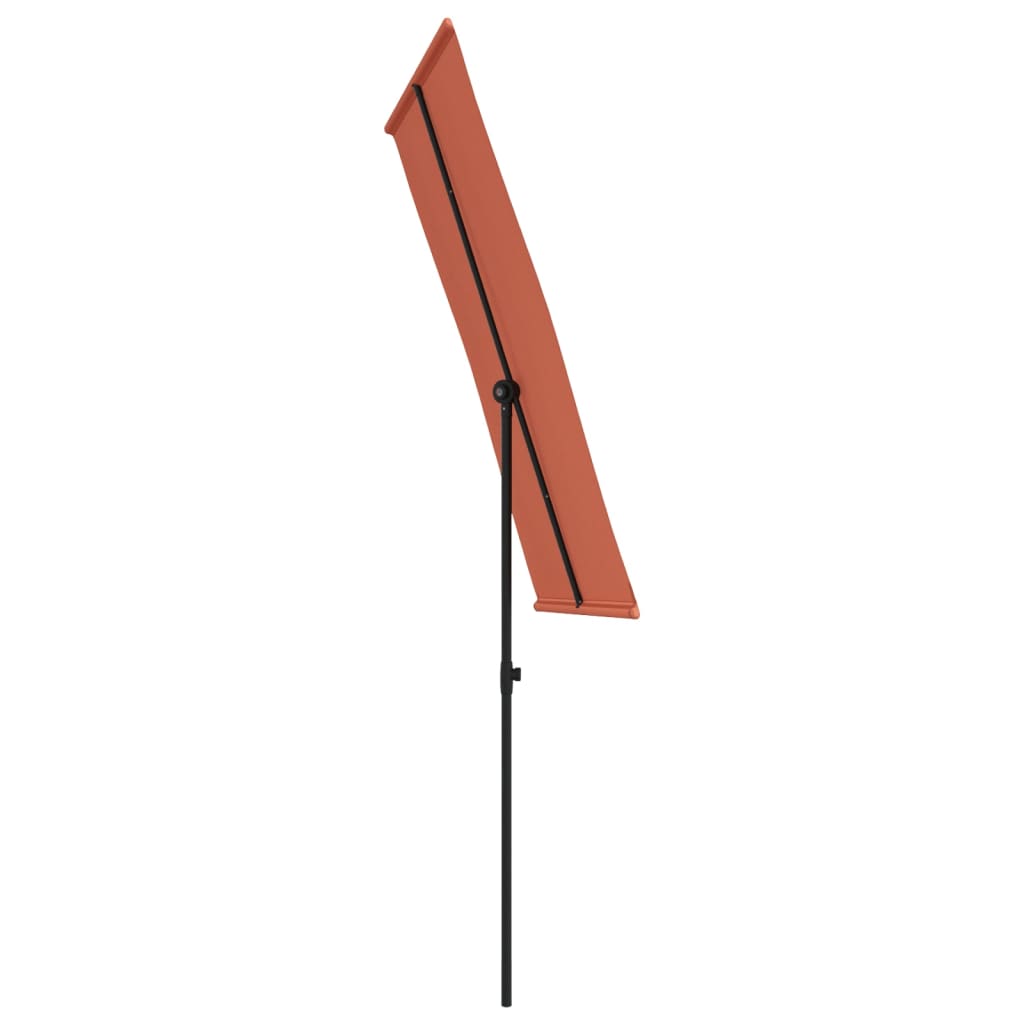 Garden Parasol with Aluminum Pole 70.9x43.3 Terracotta