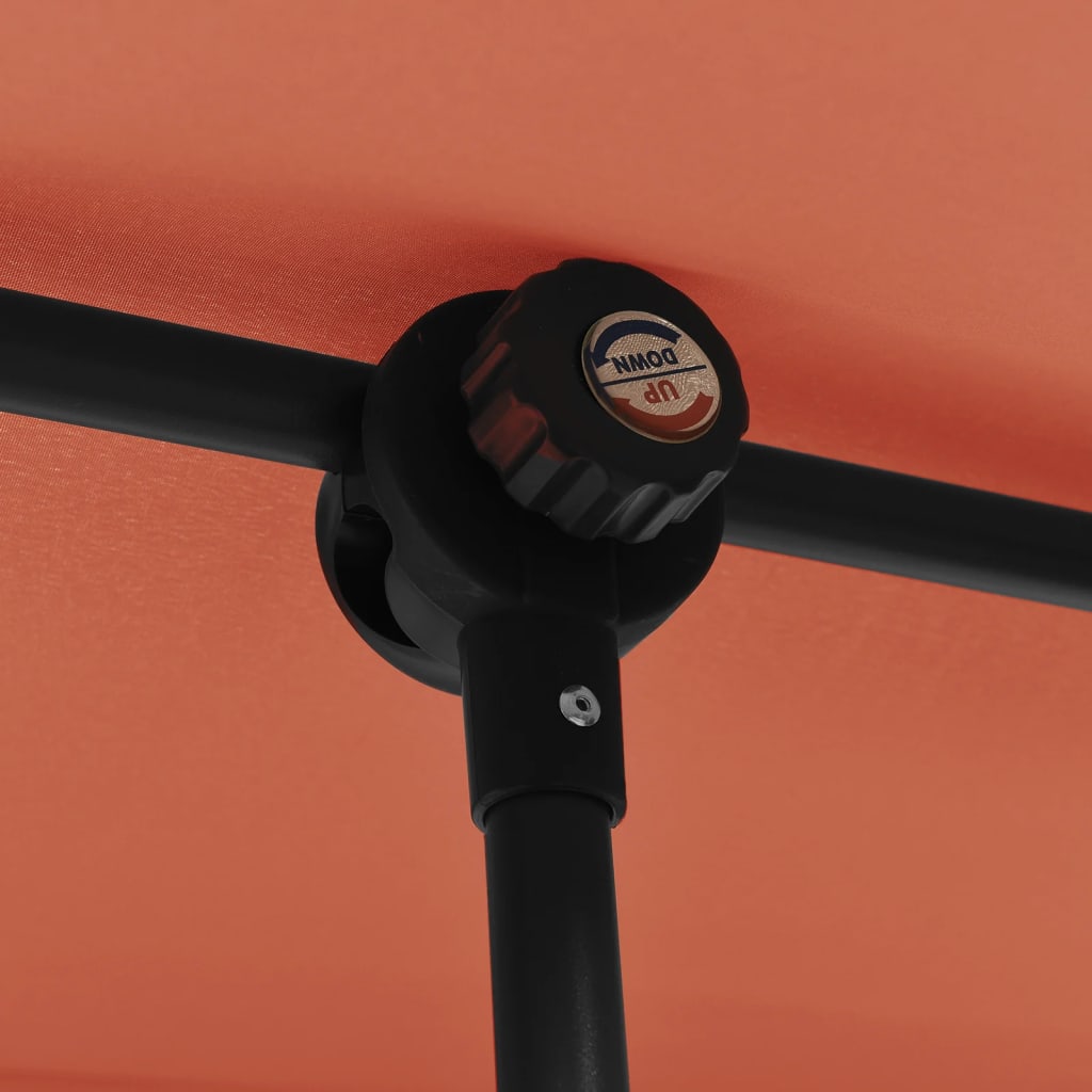 Garden Parasol with Aluminum Pole 70.9x43.3 Terracotta