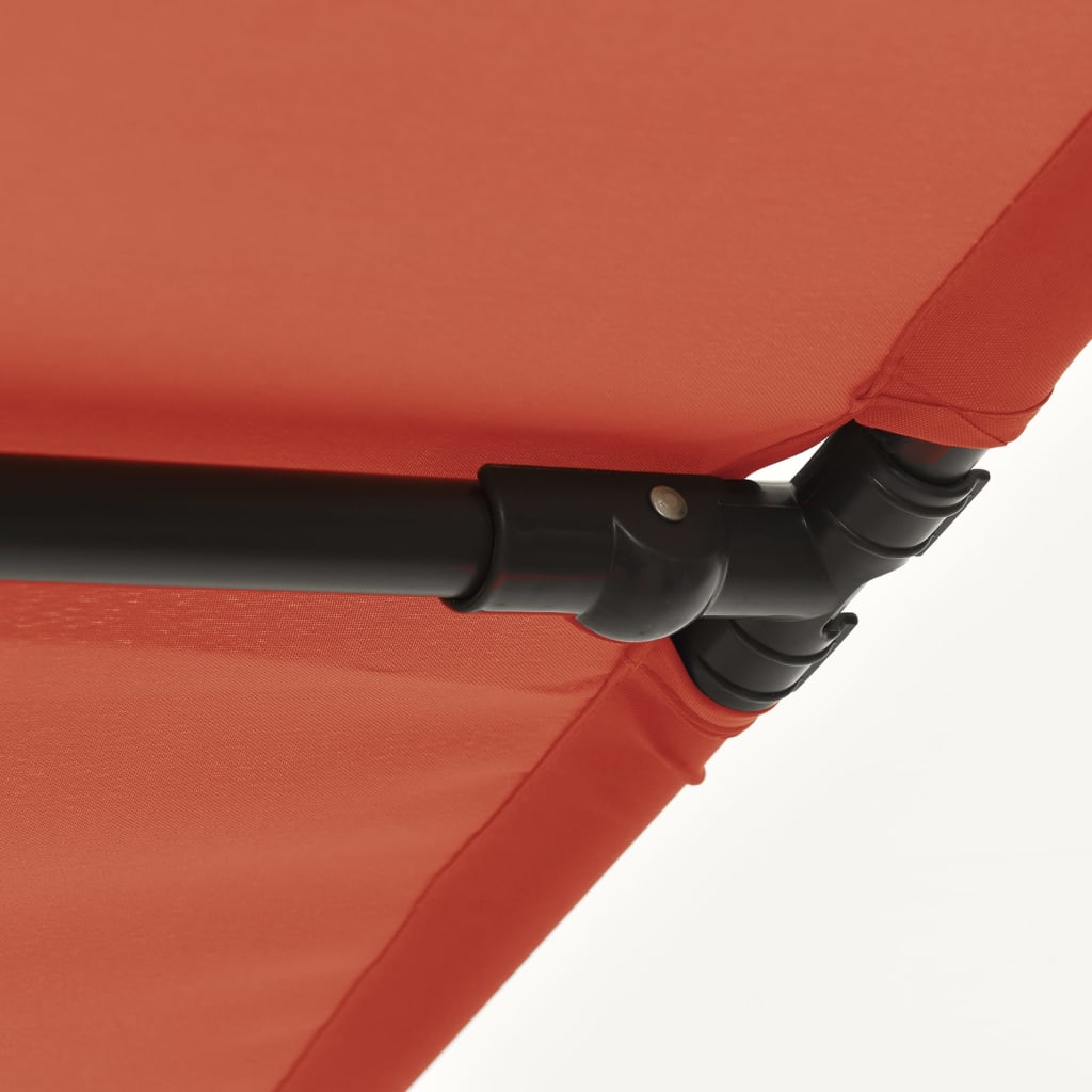 Garden Parasol with Aluminum Pole 70.9x43.3 Terracotta
