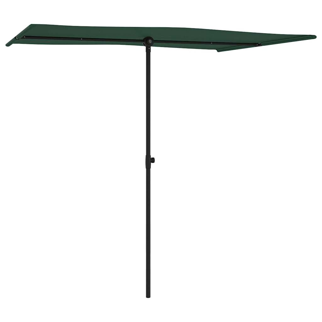 Garden Parasol with Aluminum Pole 6.6'x4.9' Green