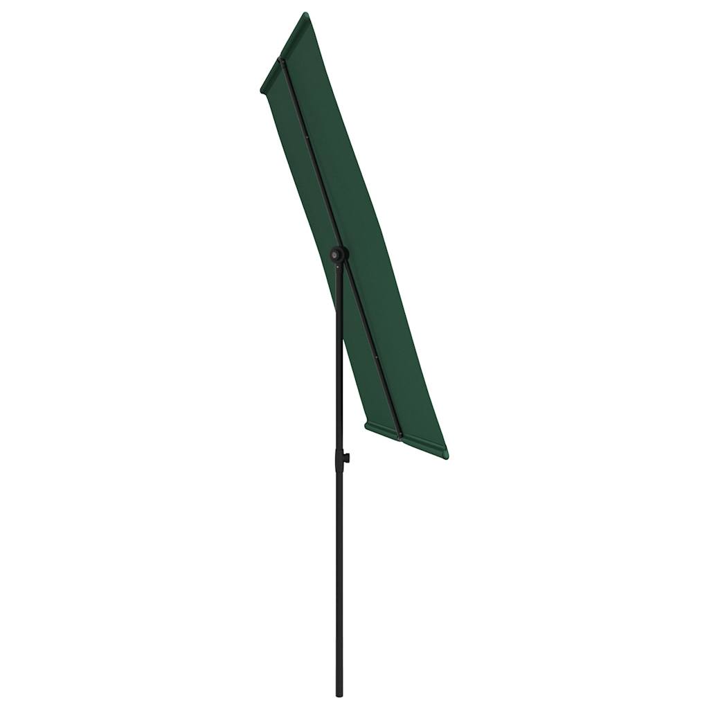 Garden Parasol with Aluminum Pole 6.6'x4.9' Green