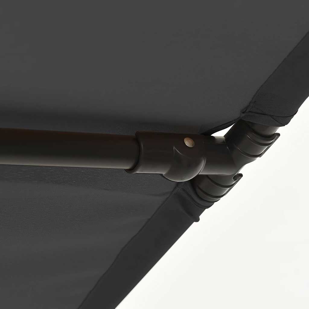 Garden Parasol with Aluminum Pole 6.6'x4.9' Anthracite