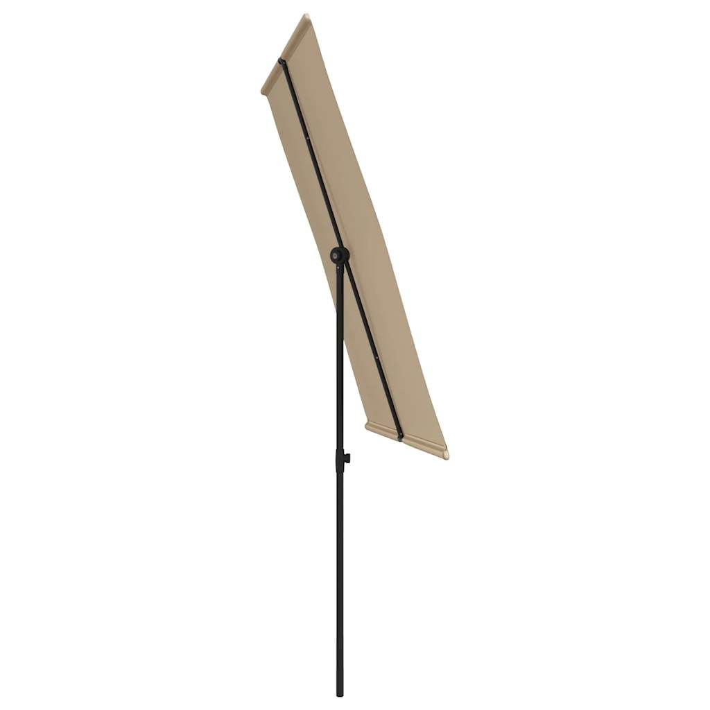 Garden Parasol with Aluminum Pole 6.6'x4.9' Taupe