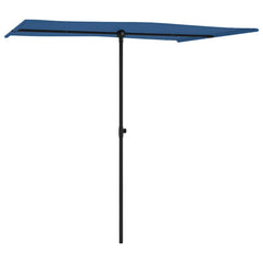 Garden Parasol Azure Blue Aluminium, Polyester 6.6 x 4.9 feet