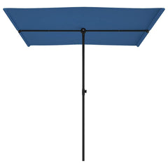 Garden Parasol Azure Blue Aluminium, Polyester 6.6 x 4.9 feet