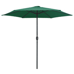 Garden Parasol Green Polyester Large Tiltable Garden Parasol
