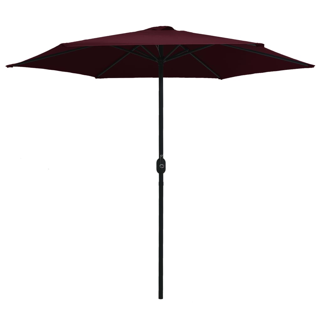 Garden Parasol with Aluminum Pole 106.3x96.9 Bordeaux Red