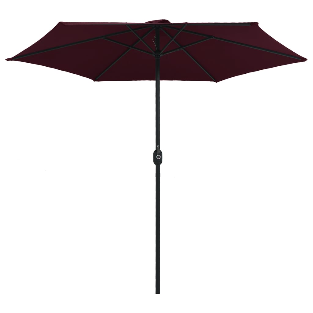 Garden Parasol with Aluminum Pole 106.3x96.9 Bordeaux Red