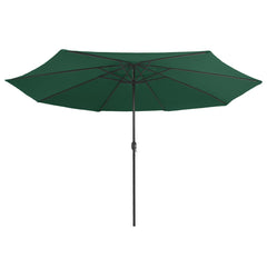 Garden Parasol Green Polyester, Metal Large Tiltable