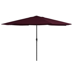 Garden Parasol Bordeaux red Polyester, Metal Medium Foldable