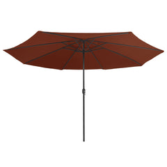 Garden Parasol Terracotta Polyester, Metal Large