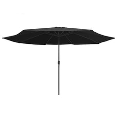 Garden Parasol Black Metal, Polyester Large Tiltable