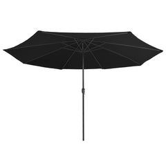 Garden Parasol Black Metal, Polyester Large Tiltable
