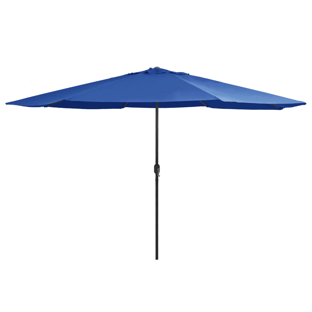 Garden Parasol Azure Blue 100% polyester, metal Large Collapsible