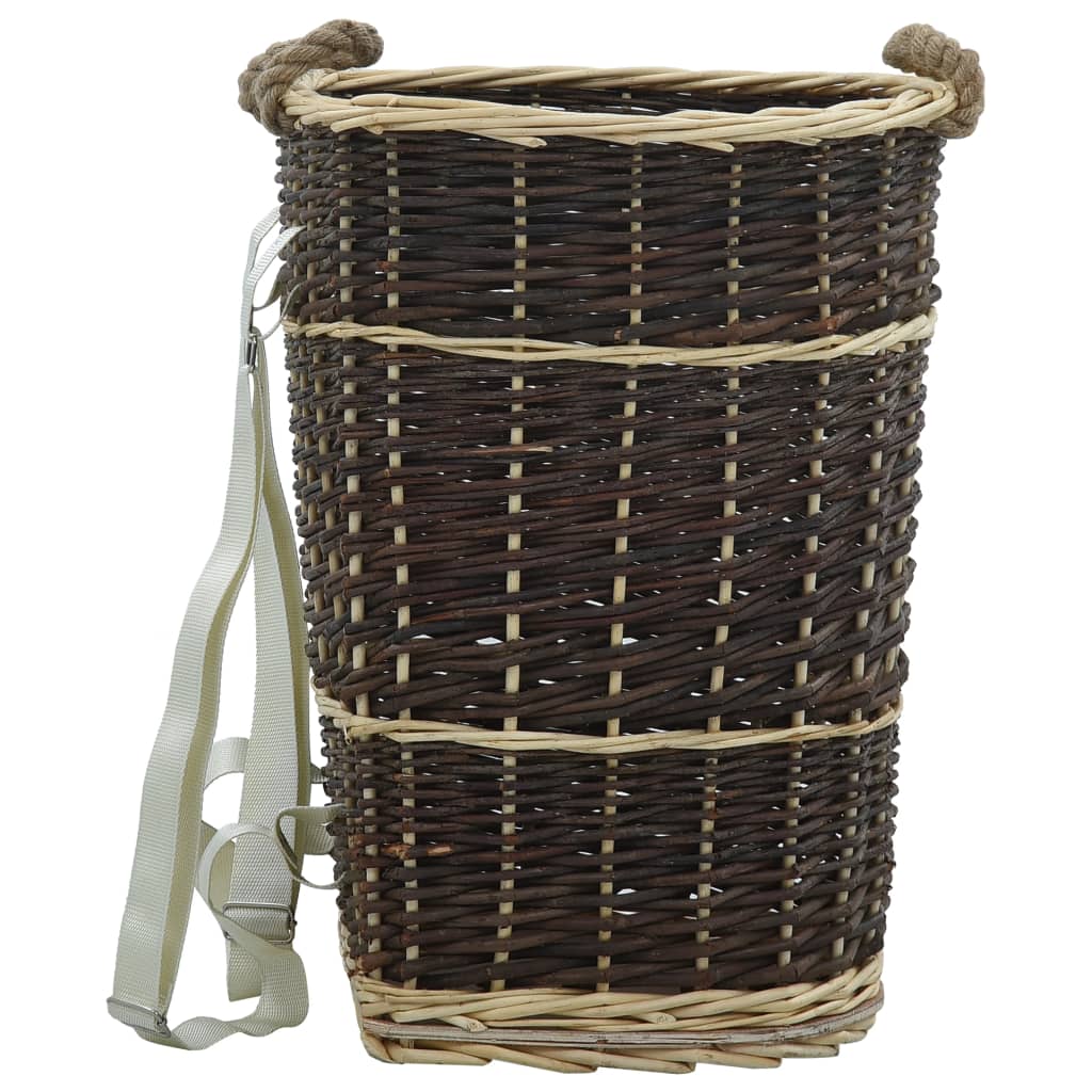 Firewood Backpack with Carrying Belts 17.5 x 14.6 x 19.7 Natural Willow