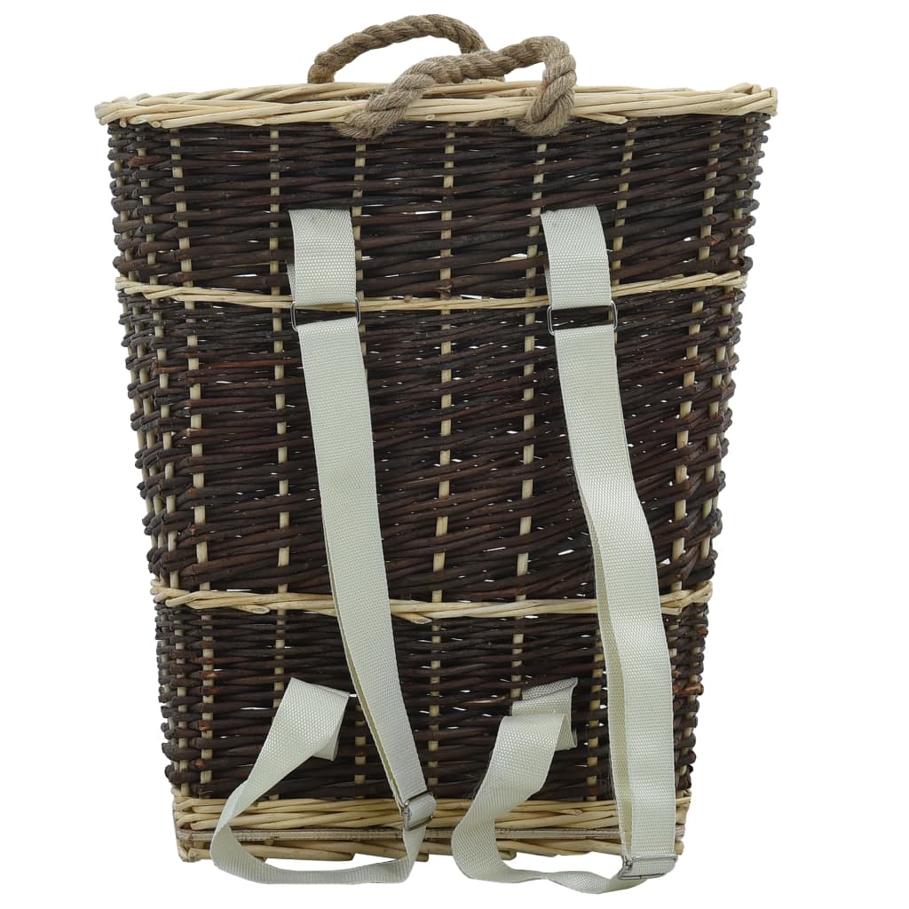 Firewood Backpack with Carrying Belts 17.5 x 14.6 x 19.7 Natural Willow