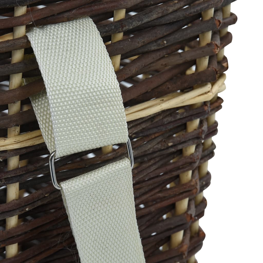 Firewood Backpack with Carrying Belts 17.5 x 14.6 x 19.7 Natural Willow