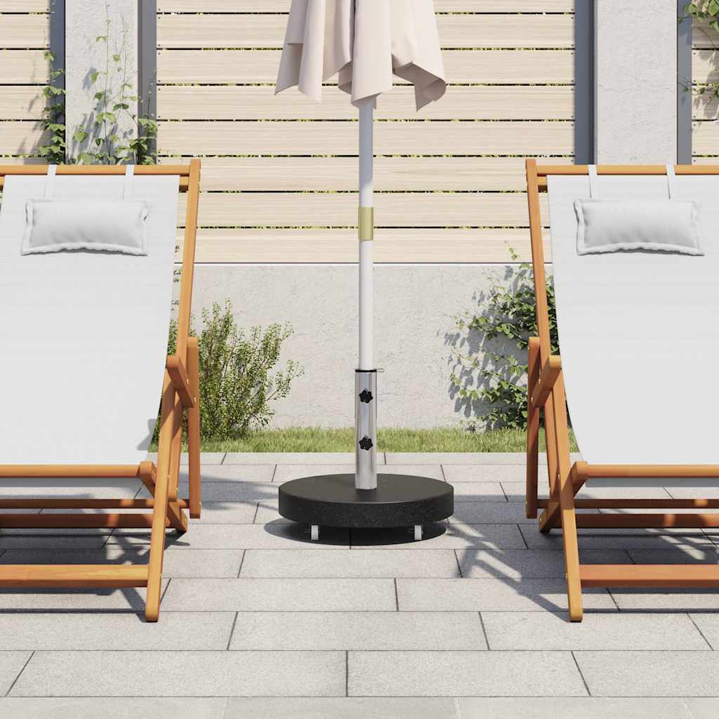Parasol Base Granite 66.1 lb Round Black