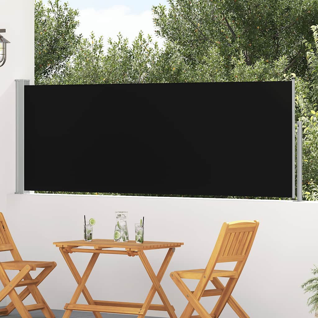 Side Awning Black screen, Grey stand