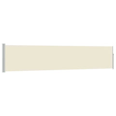 Side Awning Cream Polyester 39.4 x 196.9 in Retractable