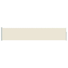 Side Awning Cream Polyester 39.4 x 196.9 in Retractable