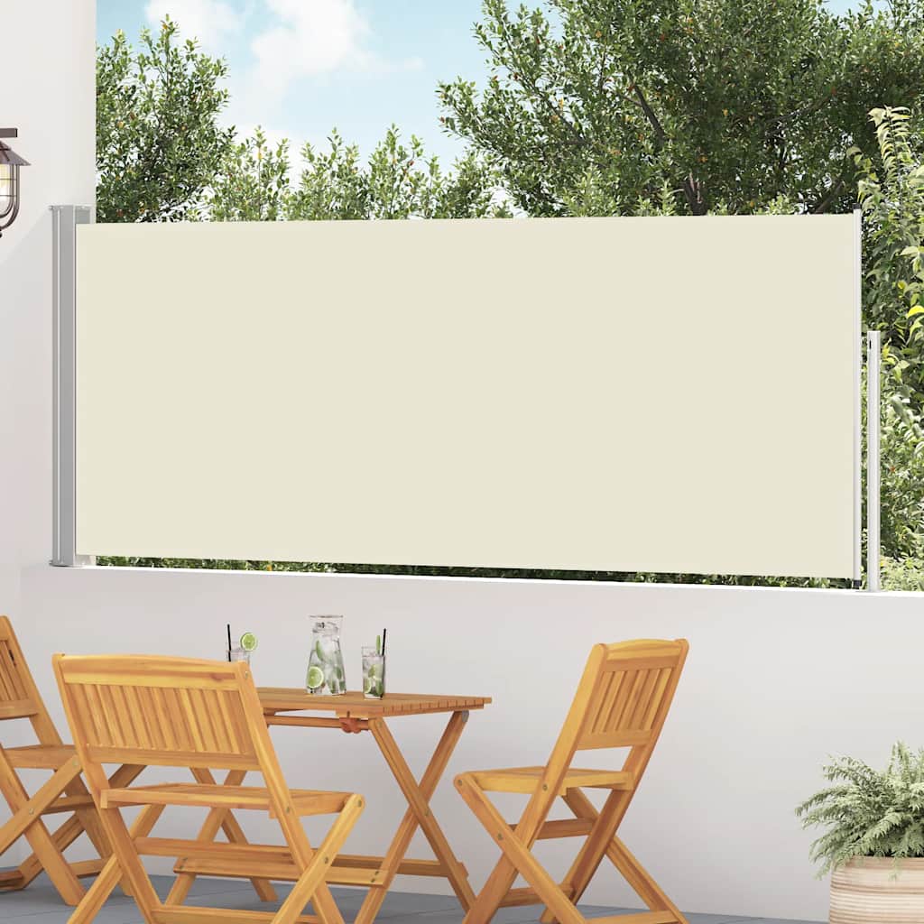 Side Awning Cream Polyester with PU coating, Powder-Coated Steel