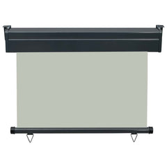 Balcony Side Awning Grey Steel 41.3 x 98.4 in Adjustable Armrests
