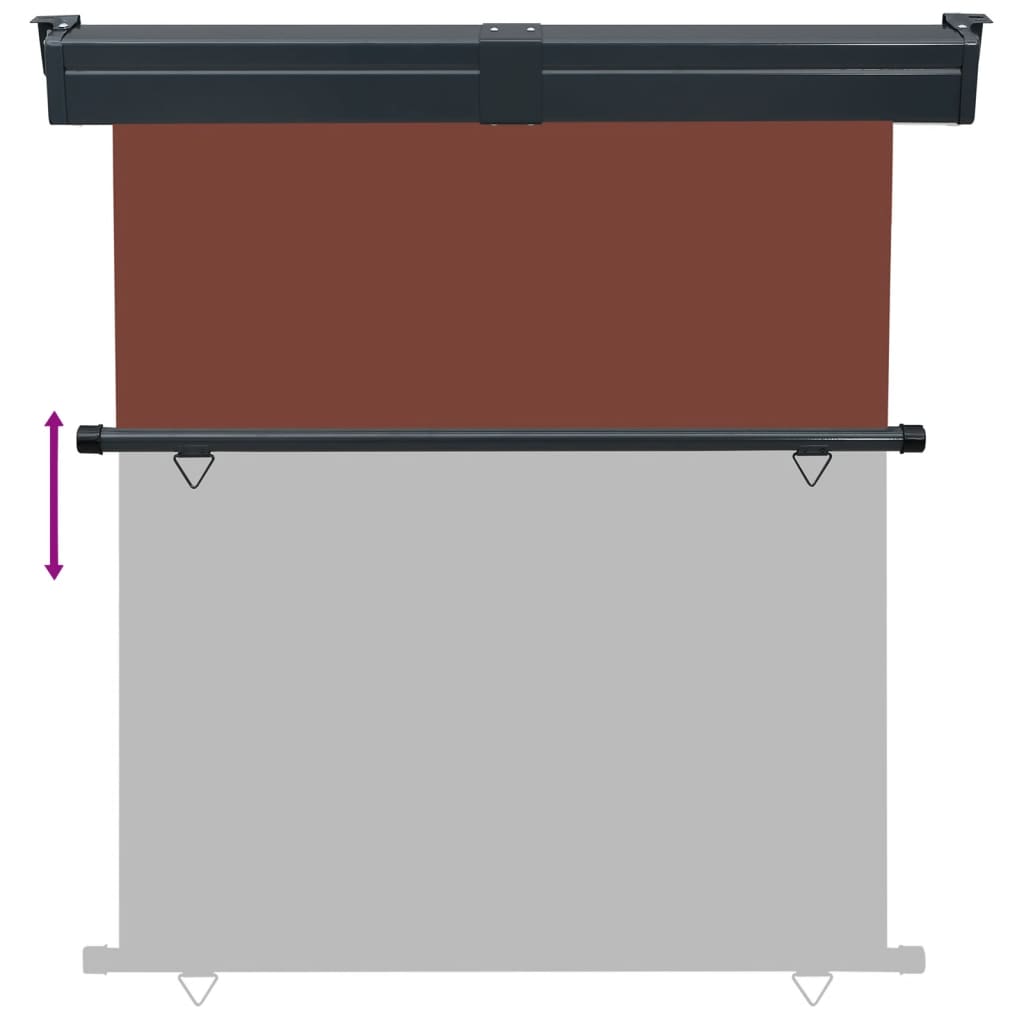 48435  Balcony Side Awning 65x98.4 Brown