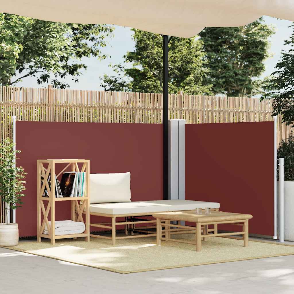 Side Awning Brown 100% polyester with PU coating 47.2 x 236.2 in