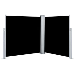 Patio Retractable Double Side Awning 66.9x236.2 Black