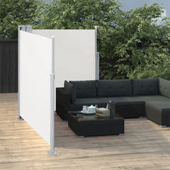 Patio Retractable Double Side Awning 66.9x236.2 Cream