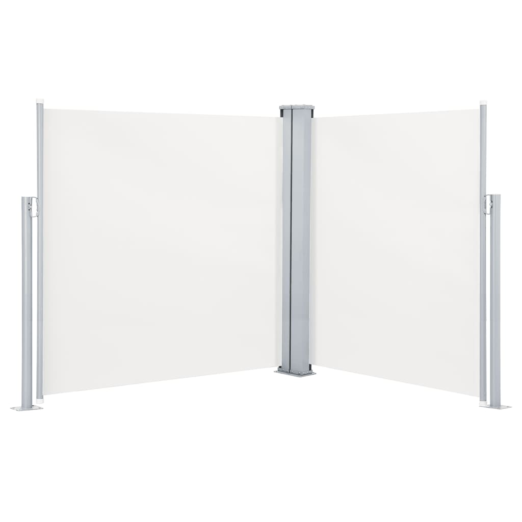 Patio Retractable Double Side Awning 66.9x236.2 Cream
