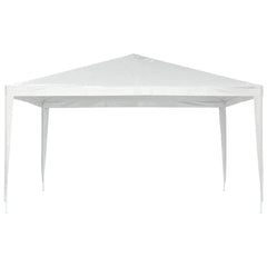 White 13.1x13.1 ft UV-resistant party tent with metal frame.