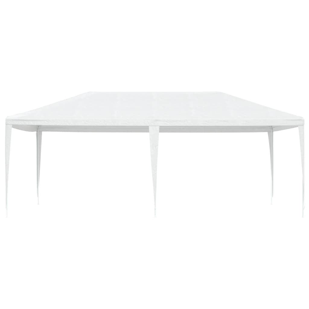 White 13.1'x19.7' party tent with UV water-resistant canopy and sturdy frame.