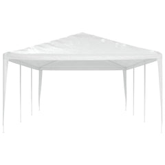 White 13.1'x29.5' party tent with UV water-resistant canopy and sturdy frame.