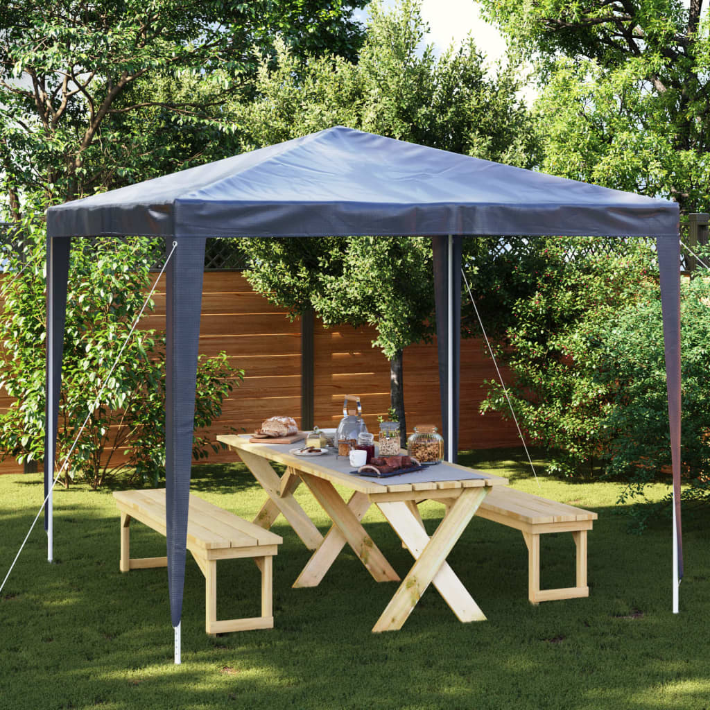 Party Tent Blue Polyethylene, Iron Large UV-resistant materials