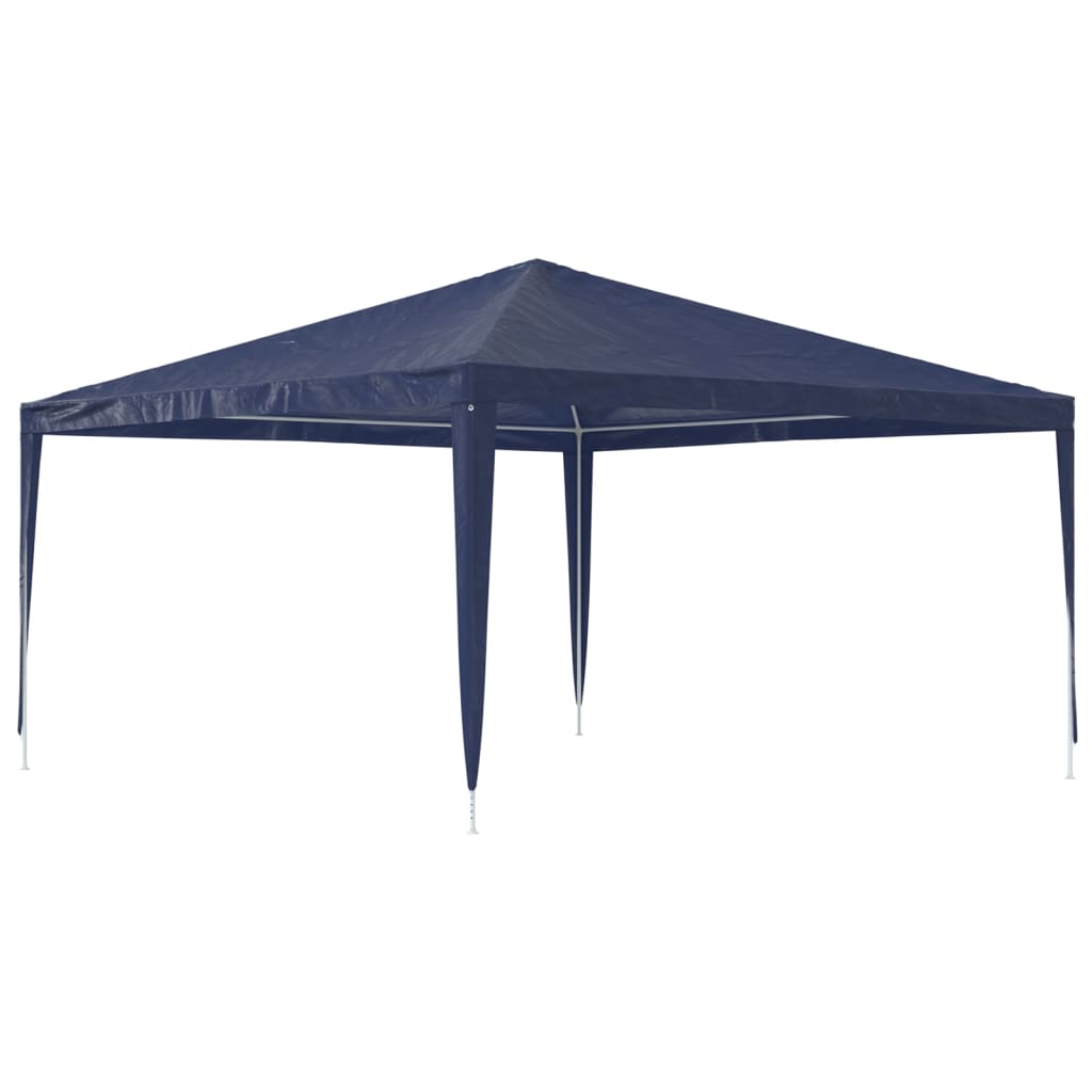 A 13.1x13.1 ft blue party tent with UV water-resistant canopy and powder-coated frame.