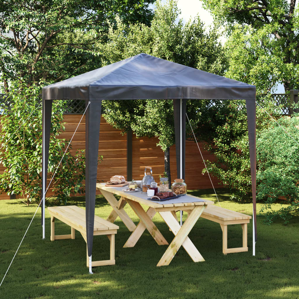 Party Tent Anthracite Polyethylene, Steel 6.6ft x 6.6ft