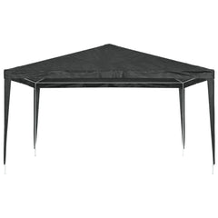 A black 13.1x13.1 ft party tent with UV and water-resistant canopy and steel frame.