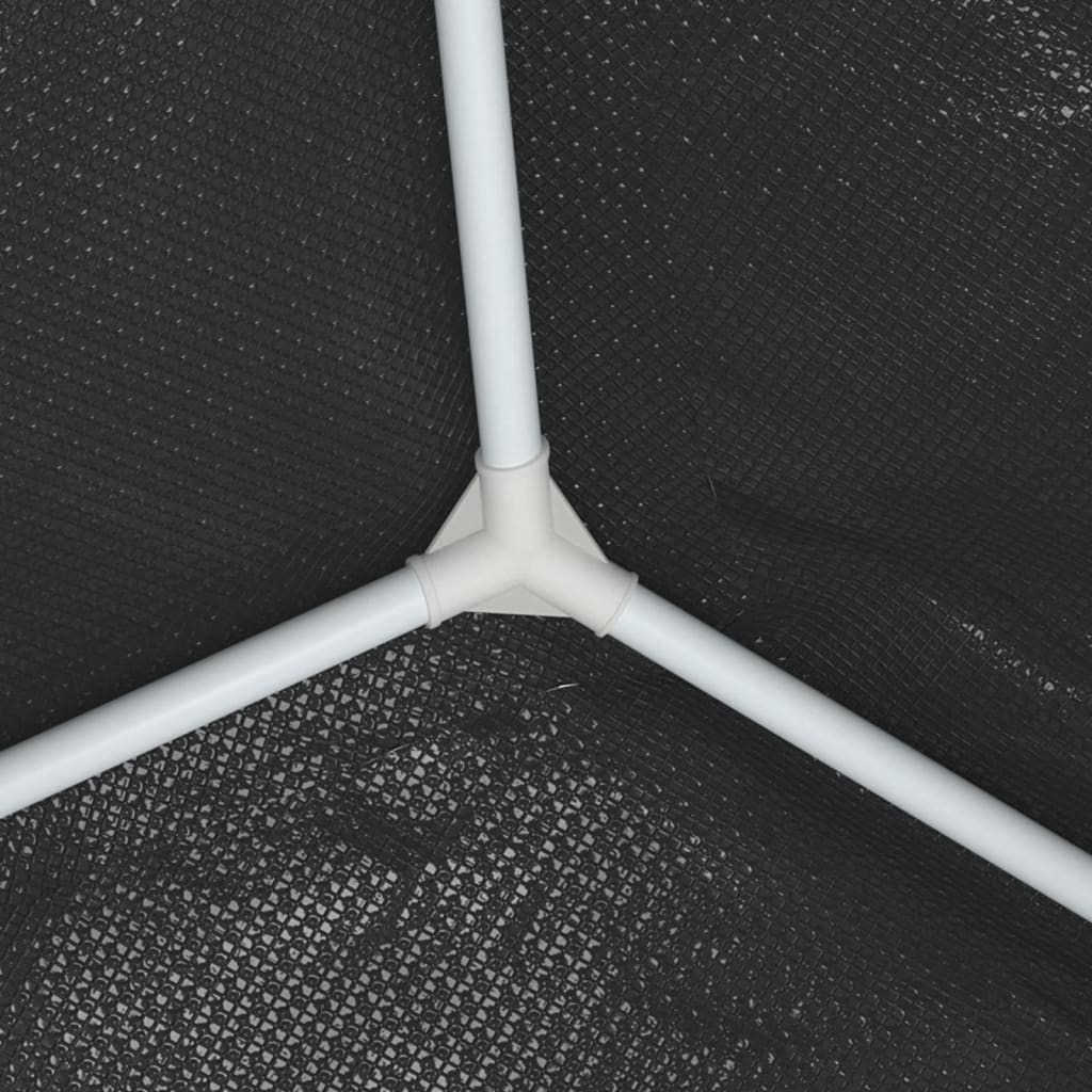 Anthracite party tent with UV and water-resistant canopy and white steel frame.