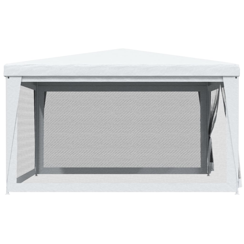 Party Tent with 4 Mesh Sidewalls 13.1'x13.1' White