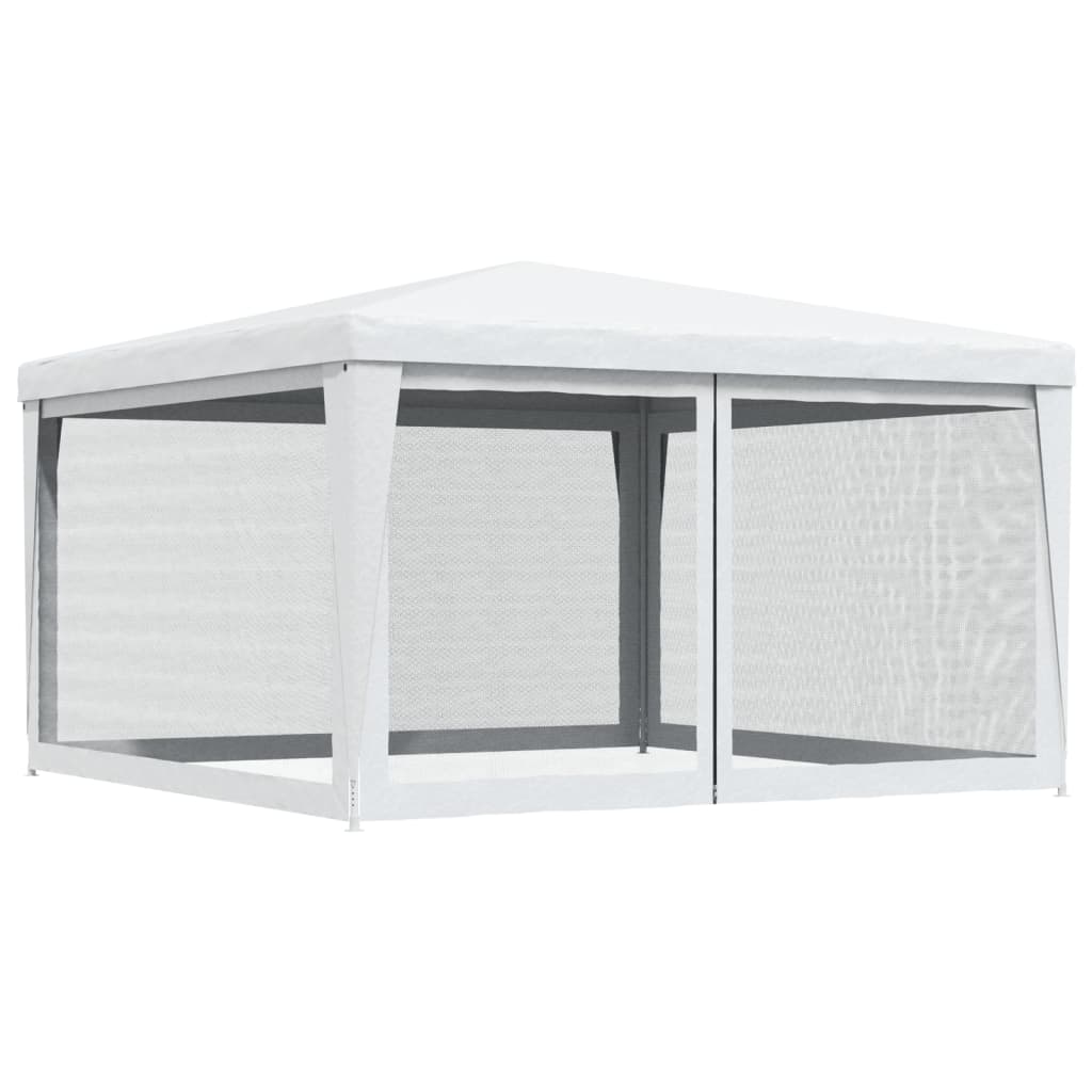 Party Tent with 4 Mesh Sidewalls 13.1'x13.1' White