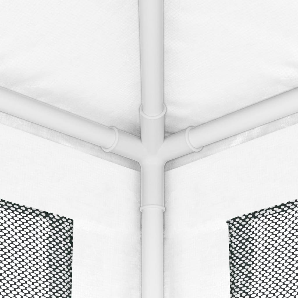 Party Tent with 4 Mesh Sidewalls 13.1'x13.1' White