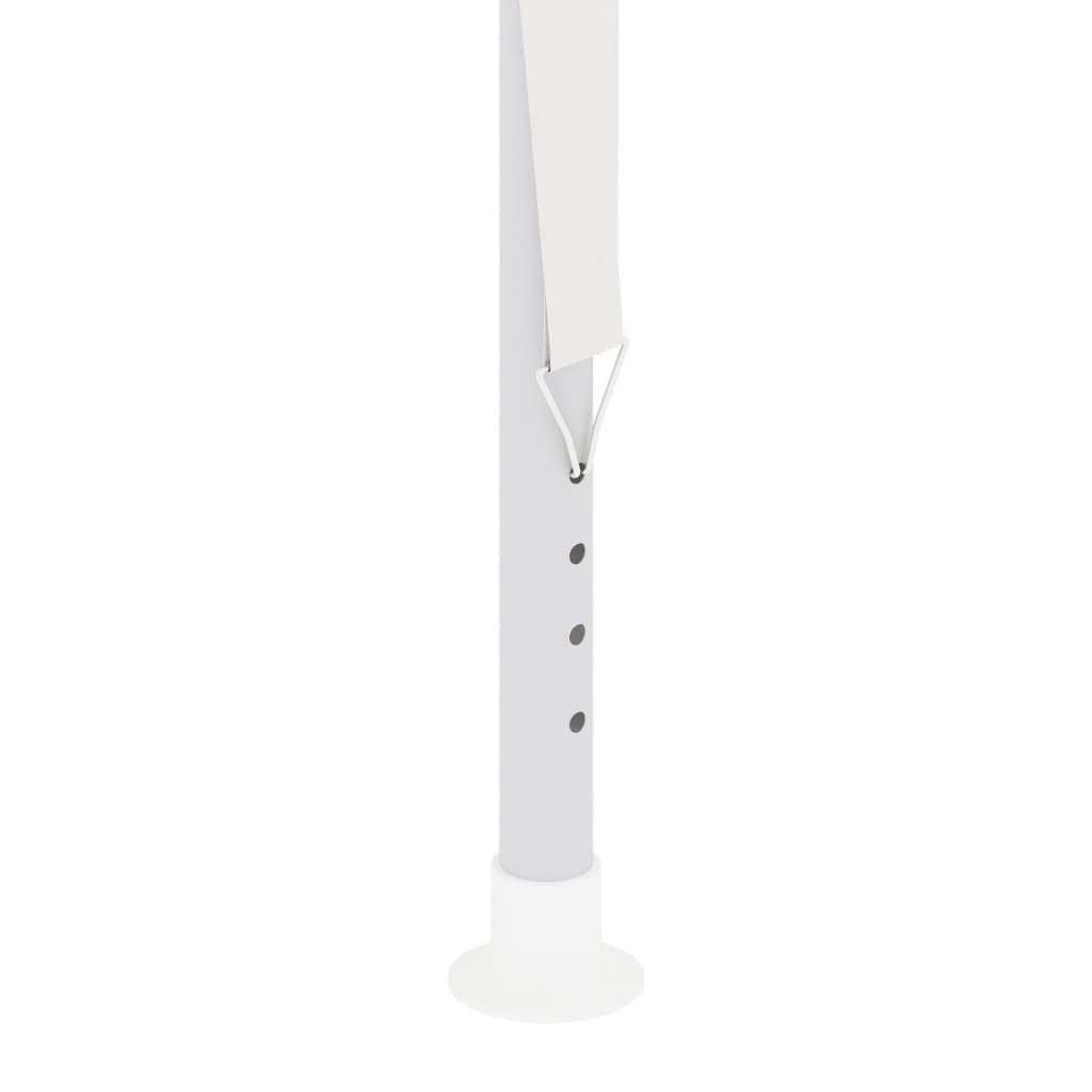 White party tent, 13.1'x19.7', with gray frame and four mesh sidewalls.