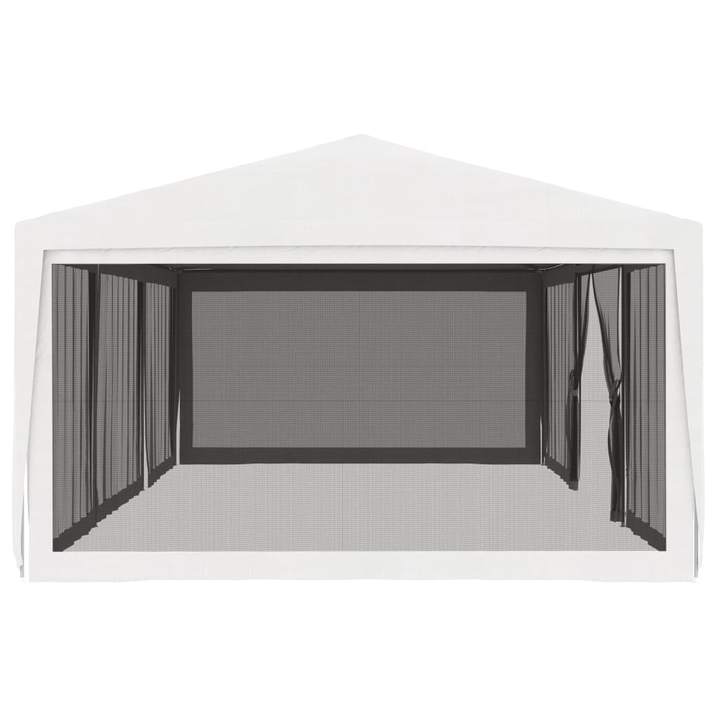 Party Tent with 4 Mesh Sidewalls 13.1'x29.5' White