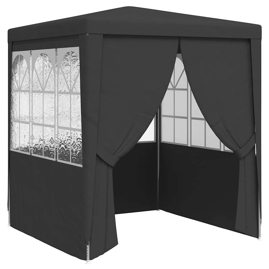 Professional Party Tent with Side Walls 6.6'x6.6' Anthracite 0.3 oz/ft²