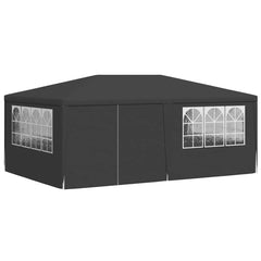 Party Tent Anthracite Polyethylene, Steel 4x6 ft