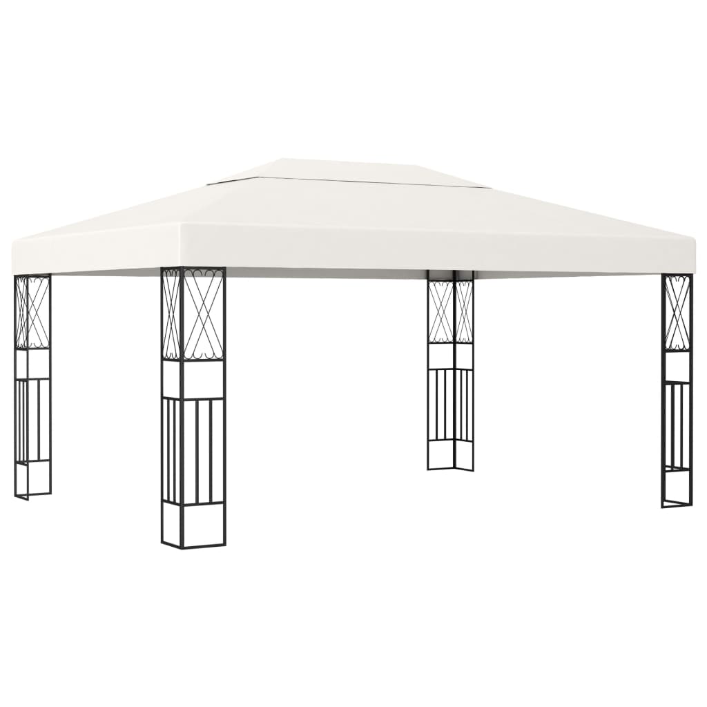 Gazebo Cream Polyester 9.8x13.1 ft Durable Gazebo Rectangular