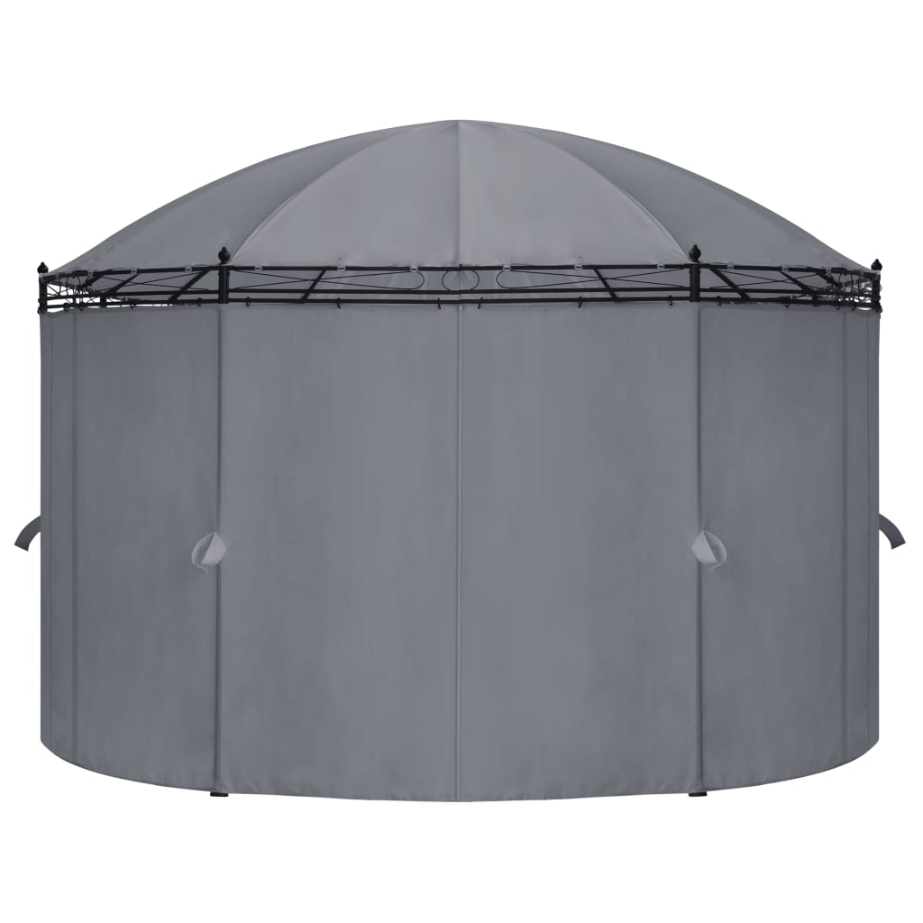 Gazebo with Curtains 204.7x137.4x100.4 Anthracite